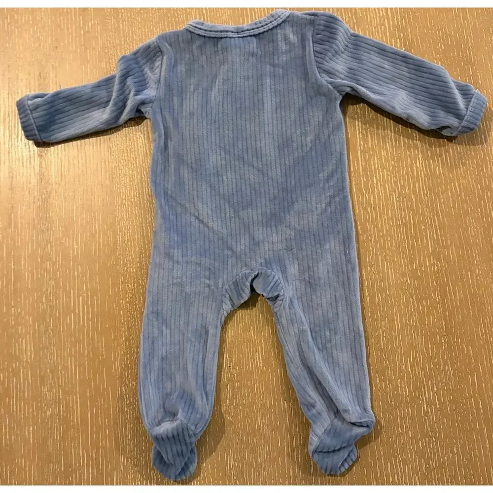 Disney Baby Mickey‎ Mouse Footed Pajama One Piece Size 3/6 Month Zipper